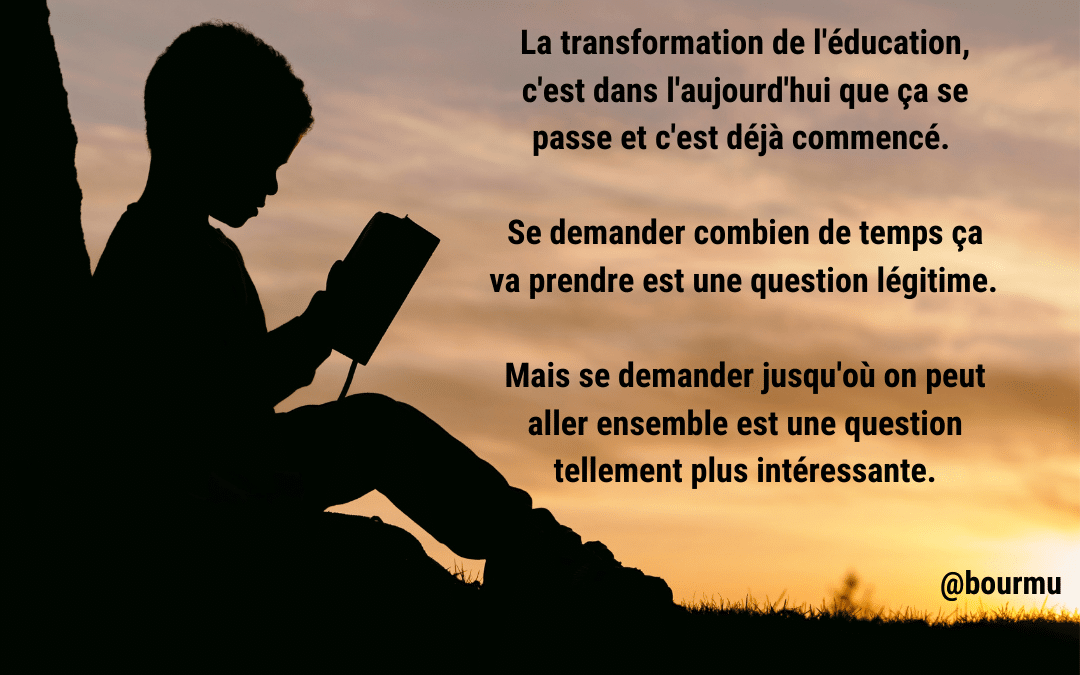 On baisse ou on monte la barre présentement?